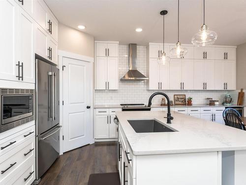 130 Ambleside Way, Sherwood Park, AB - Indoor Photo Showing Kitchen With Upgraded Kitchen