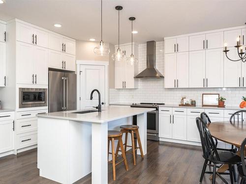 130 Ambleside Way, Sherwood Park, AB - Indoor Photo Showing Kitchen With Upgraded Kitchen