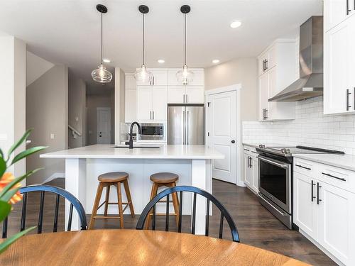 130 Ambleside Way, Sherwood Park, AB - Indoor Photo Showing Kitchen With Upgraded Kitchen