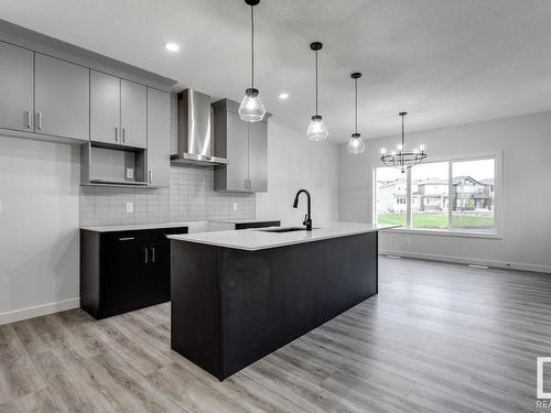 1237 16A Avenue, Edmonton, AB - Indoor Photo Showing Kitchen With Upgraded Kitchen