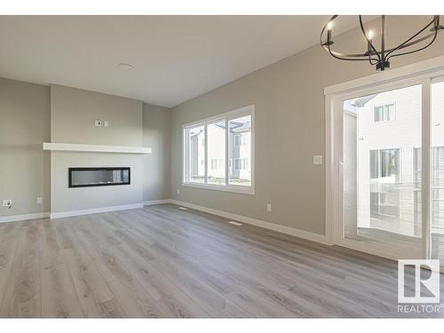 2804 194 Street, Edmonton, AB - Indoor Photo Showing Living Room With Fireplace