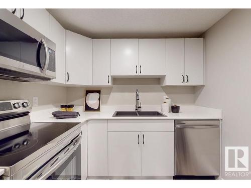 17736 63 Street, Edmonton, AB - Indoor Photo Showing Kitchen With Double Sink