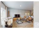 17736 63 Street, Edmonton, AB  - Indoor Photo Showing Living Room With Fireplace 