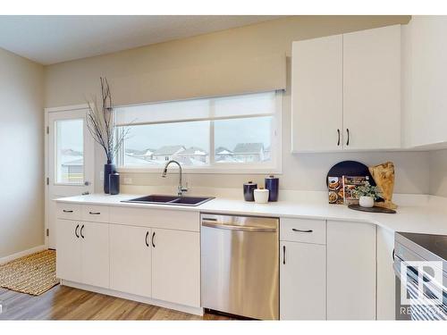 17736 63 Street, Edmonton, AB - Indoor Photo Showing Kitchen With Double Sink