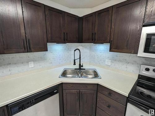 6129 7331 South Terwillegar Drive Nw, Edmonton, AB - Indoor Photo Showing Kitchen With Double Sink