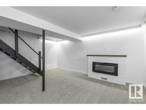 201B Homestead Crescent, Edmonton, AB - Indoor With Fireplace