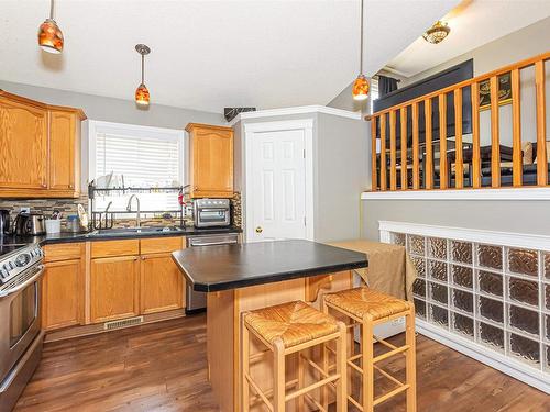 9133 166 Avenue, Edmonton, AB - Indoor Photo Showing Kitchen With Double Sink