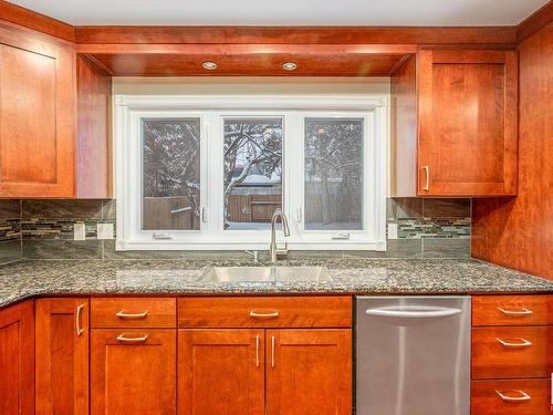 579 Wahstao Road, Edmonton, AB - Indoor Photo Showing Kitchen With Double Sink