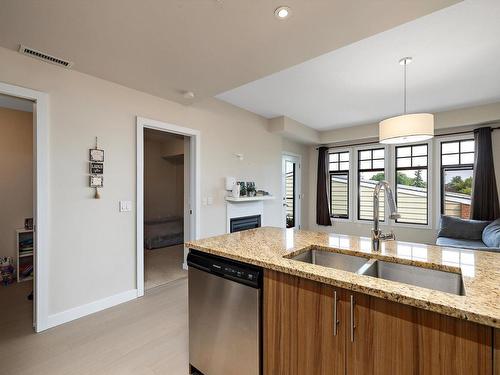 302 10140 150 Street, Edmonton, AB - Indoor Photo Showing Kitchen With Double Sink