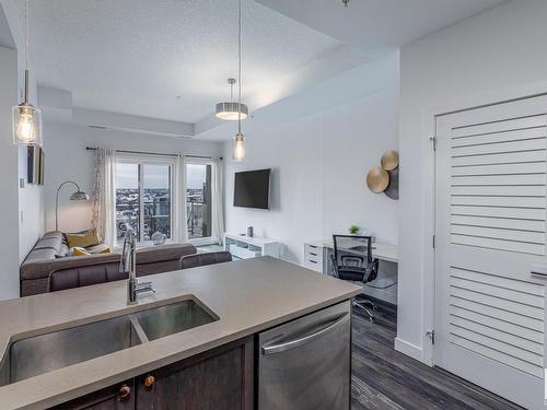 512 1316 Windermere Way, Edmonton, AB - Indoor Photo Showing Kitchen With Double Sink