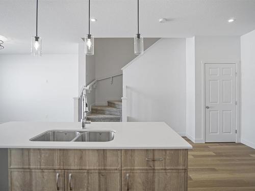 49 Nettle Crescent, St. Albert, AB - Indoor Photo Showing Kitchen With Double Sink