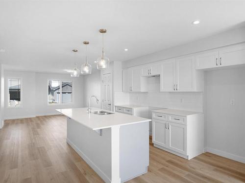 17326 6A Street, Edmonton, AB - Indoor Photo Showing Kitchen With Double Sink