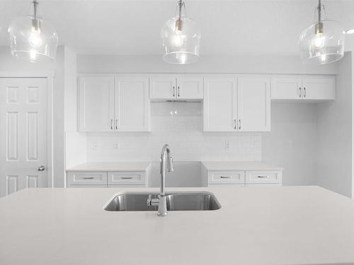 17326 6A Street, Edmonton, AB - Indoor Photo Showing Kitchen With Double Sink