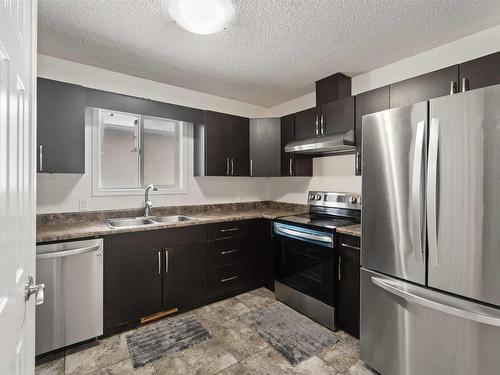 11913 63 St, Edmonton, AB - Indoor Photo Showing Kitchen With Double Sink