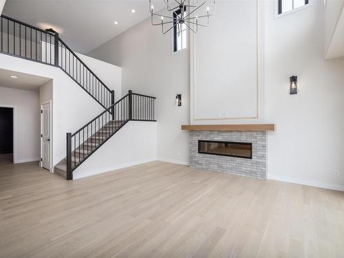 6888 Knox Loop Sw, Edmonton, AB - Indoor With Fireplace