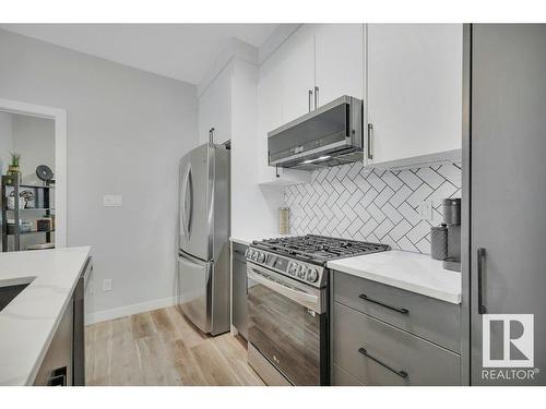 11317 95A Street, Edmonton, AB - Indoor Photo Showing Kitchen With Stainless Steel Kitchen With Upgraded Kitchen