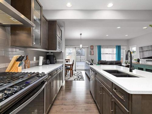 20733 99A Avenue Nw, Edmonton, AB - Indoor Photo Showing Kitchen With Double Sink With Upgraded Kitchen