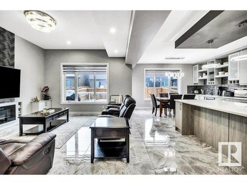 363 Glenridding Ravine Road, Edmonton, AB - Indoor Photo Showing Living Room