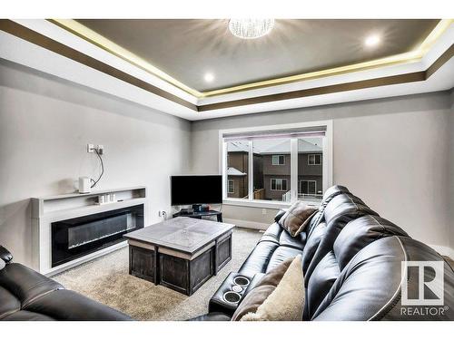 363 Glenridding Ravine Road, Edmonton, AB - Indoor With Fireplace