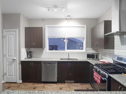 8404 24 Avenue Sw, Edmonton, AB - Indoor Photo Showing Kitchen With Double Sink With Upgraded Kitchen