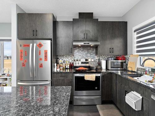 40 215 Saddleback Road, Edmonton, AB - Indoor Photo Showing Kitchen With Double Sink With Upgraded Kitchen