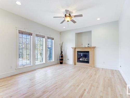 3020 Macneil Way, Edmonton, AB - Indoor Photo Showing Living Room With Fireplace