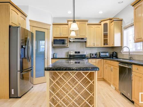 3020 Macneil Way, Edmonton, AB - Indoor Photo Showing Kitchen With Double Sink