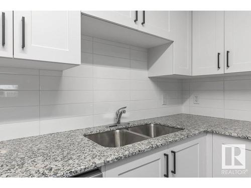 208 9504 182 Street, Edmonton, AB - Indoor Photo Showing Kitchen With Double Sink