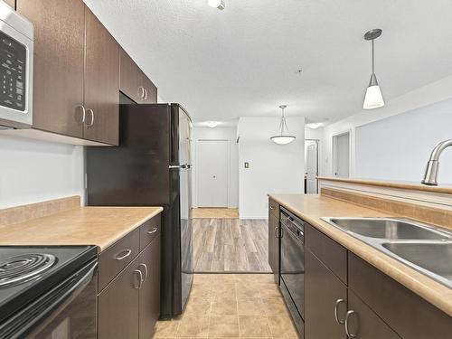 306 1188 Hyndman Road, Edmonton, AB - Indoor Photo Showing Kitchen With Double Sink