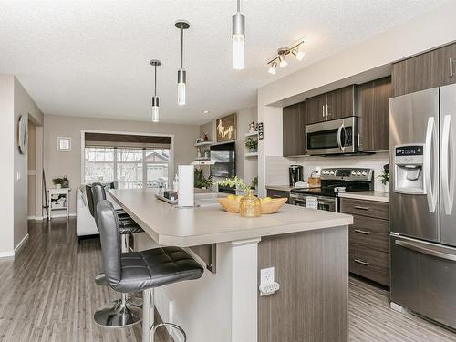 16023 10 Avenue, Edmonton, AB - Indoor Photo Showing Kitchen With Upgraded Kitchen