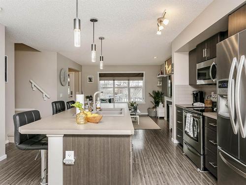 16023 10 Avenue, Edmonton, AB - Indoor Photo Showing Kitchen With Upgraded Kitchen