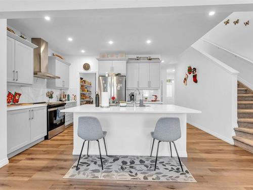 2214 Donaghey Way, Edmonton, AB - Indoor Photo Showing Kitchen With Upgraded Kitchen