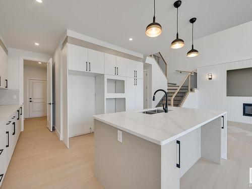 273 Meadowview Drive, Fort Saskatchewan, AB - Indoor Photo Showing Kitchen With Double Sink