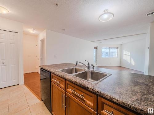 301 6925 199 Street, Edmonton, AB - Indoor Photo Showing Kitchen With Double Sink