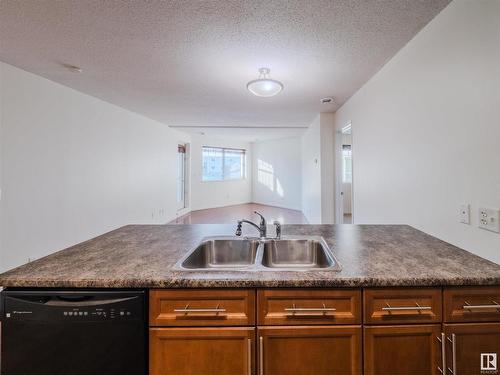 301 6925 199 Street, Edmonton, AB - Indoor Photo Showing Kitchen With Double Sink