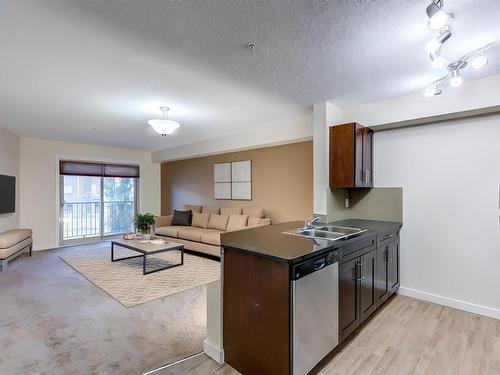 204 5816 Mullen Place, Edmonton, AB - Indoor Photo Showing Kitchen With Double Sink