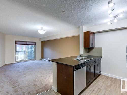 204 5816 Mullen Place, Edmonton, AB - Indoor Photo Showing Kitchen With Double Sink