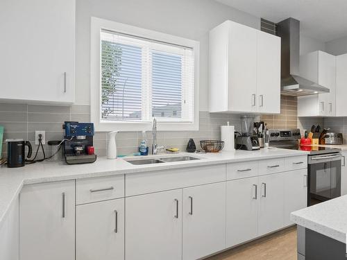 9863 73 Avenue, Edmonton, AB - Indoor Photo Showing Kitchen With Double Sink