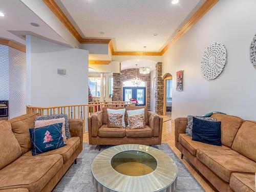 264 Kingswood Boulevard, St. Albert, AB - Indoor Photo Showing Living Room With Fireplace