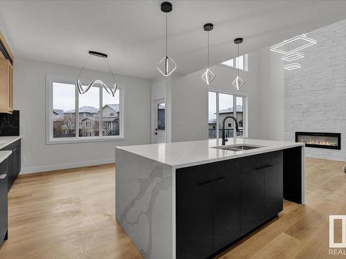 80 Deer Meadow, Fort Saskatchewan, AB - Indoor Photo Showing Kitchen With Double Sink