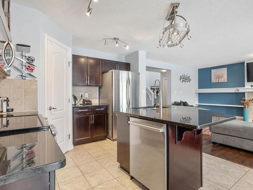 1409 37A Avenue, Edmonton, AB - Indoor Photo Showing Kitchen With Stainless Steel Kitchen With Upgraded Kitchen