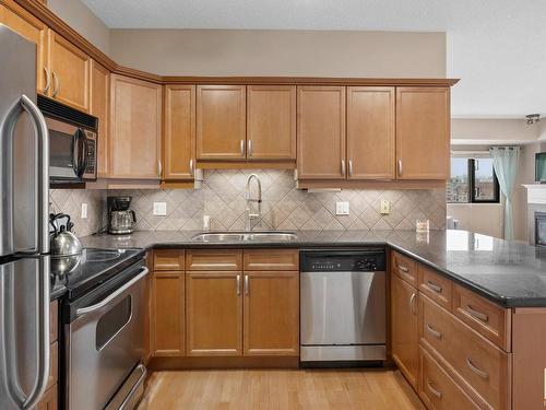 702 10319 111 Street, Edmonton, AB - Indoor Photo Showing Kitchen With Stainless Steel Kitchen