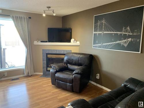 16219 93 Street, Edmonton, AB - Indoor Photo Showing Living Room With Fireplace