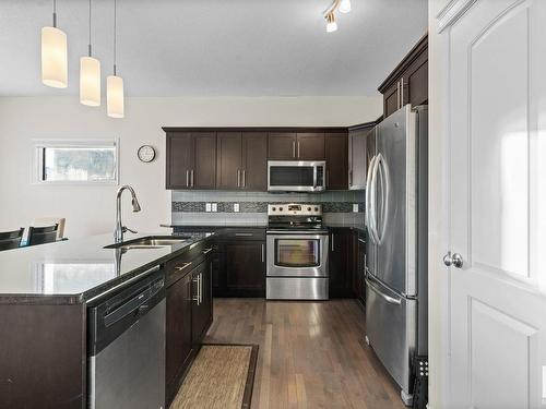 3371 Cutler Crescent, Edmonton, AB - Indoor Photo Showing Kitchen With Double Sink With Upgraded Kitchen