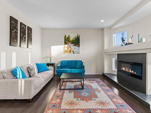 3371 Cutler Crescent, Edmonton, AB - Indoor Photo Showing Living Room With Fireplace