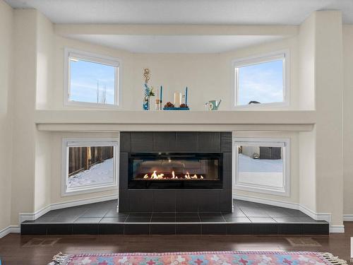 3371 Cutler Crescent, Edmonton, AB - Indoor Photo Showing Living Room With Fireplace