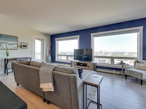 2703 10410 102 Avenue, Edmonton, AB - Indoor Photo Showing Living Room