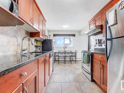 304 10635 80 Avenue, Edmonton, AB - Indoor Photo Showing Kitchen With Double Sink