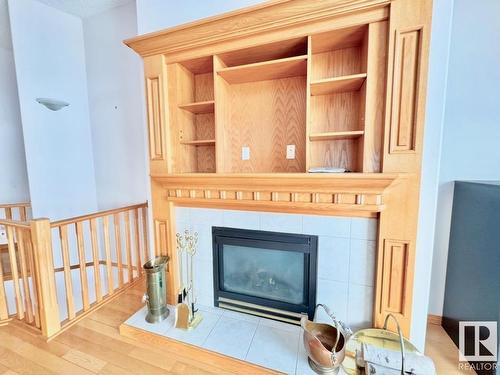 16203 89 Street, Edmonton, AB - Indoor Photo Showing Living Room With Fireplace