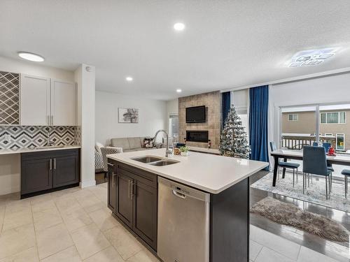 7844 Erasmus Wynd, Edmonton, AB - Indoor Photo Showing Kitchen With Double Sink